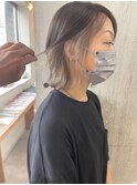 インナーカラーボブグレージュカラー