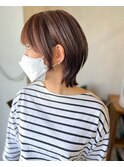 大人可愛い30代40代50代小顔マッシュウルフ