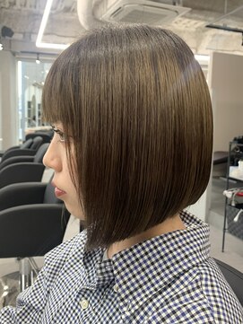 ジエクトカナウ 大阪梅田店(The Ect canow) 前下がりボブ/オリーブカラー/髪質改善/韓国風/刈り上げボブ