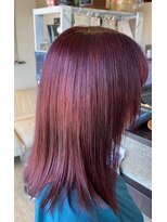 ヴォーチェ フォーヘアー(VOCE for hair)&nbsp;20代30代大人かわいい前下がり外ハネミディアムパープルブラウン