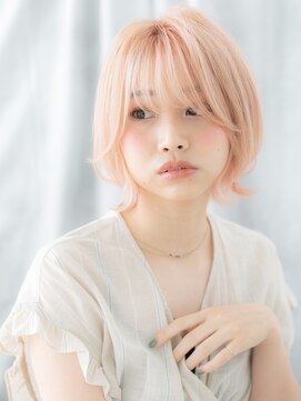 ドクターズサロン LAB 小山店 キュートなホワイトピンクくびれウルフヘアl小山10代20代30代