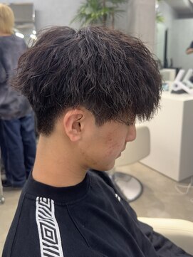 ルアン 大分駅店(ruen) 大分府内大分駅メンズカットマッシュツイストスパイラルパーマ