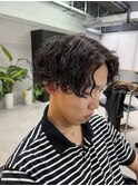 センターパートツーブロックセンターパート