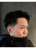 メンズ　ソフトツイストパーマ×テーパーフェード