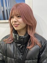 デート 下北沢(DATE) ダブルカラーミルクティーピンクベージュカラーハイトーンカラー