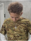 メンズカットメンズショートスパイキーショートブリーチカラー