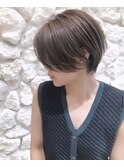 #ベージュ#耳掛けショート#30代ショート#40代ショート