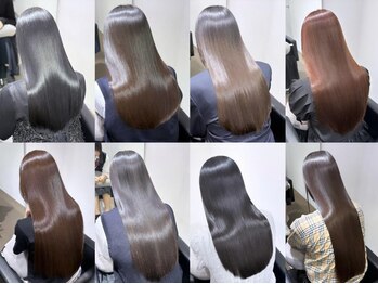 イオエ 西梅田(ioe)の写真/韓国女子っぽいナチュラルストレートを実現!酸性縮毛矯正でダメージは最小限に理想の仕上がりへ*