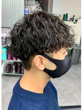 ジーニー 新百合ヶ丘(Genie) ダークアッシュニュアンスパーマ韓国マッシュベリーショート