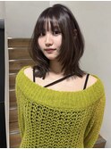 レイヤーボブレイヤーカットフェイスレイヤーブラウンカラー