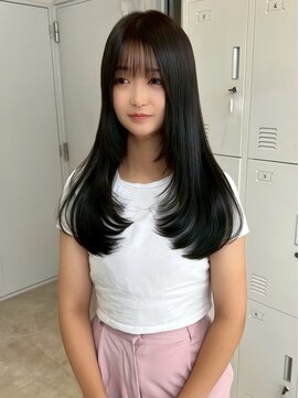 トレヘアー 京都 烏丸(tRe hair) レイヤーカット　ハイライト　インナーカラー　イルミナ　韓国