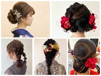 グースカ(guusca)の写真/早朝8時からヘアセット予約◎駅近1分で通いやすい★《結婚式/イベント/ライブ/訪問着/和髪》着付けも◎