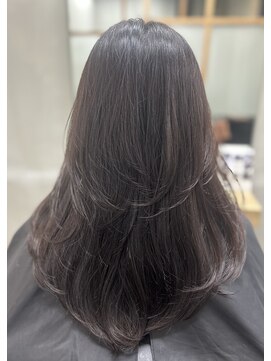 フレーム なんば店(FRAME) ♪レイヤーカット×ラベンダーグレージュ