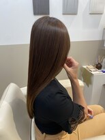 シュヴーブリヤン(cheveux brillants)&nbsp;【美髪縮毛矯正で再現性100%艶髪】ブラウンストレートロングヘア