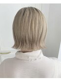 LEMO ミルクティーベージュ 切りっぱなしボブ