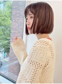 【BAYROOM】横顔美人のぱっつんミニボブ×ココアグレージュ