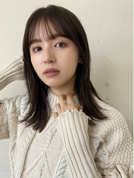 ベル 新宿(Belle) マロンベージュと外ハネミディで大人すぎない愛されヘア