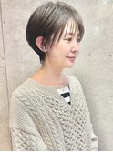 小顔耳かけ大人ショートボブ顔まわりもみれ毛担当カタダ