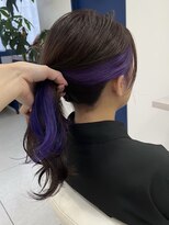 イヤリングカラーインナーカラーハイライトフェイスフレーミング