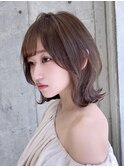 くびれヘア ボブ 外ハネボブ 顔まわりレイヤー 前髪カット