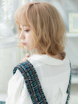 モッズヘア 越谷(mod's hair) ■セクションカラーくびれヘア外ハネボブ214越谷10代20代30代