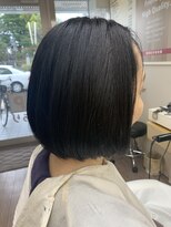ヘアデザイン ラポール 茨木店(hair design Rapport)&nbsp;黒髪ナチュラル切りっぱなしボブ