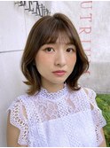 広尾 恵比寿 白金 ミディアムヘア くびれヘア 30代