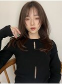レイヤーカット　ハイライトデザインカラー　ウェットヘア