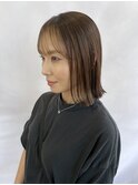 ボブ/大人ボブ/切りっぱなしボブ/顔まわりカット/