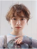 くすみベージュ透明感カラーオリーブカラー小顔_49446