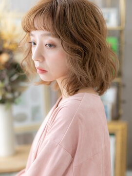 カバーヘア ブリス 北浦和(COVER HAIR bliss) ★オン眉前髪パーマエンドカラー抜け感ウルフボブ20代30代★1