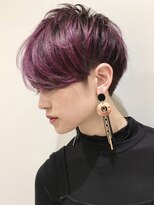 ピークアブー 原宿ハラカド(PEEK-A-BOO) 刈り上げクールショート/ラベンダーピンク/モード/くせ毛多毛