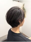 丸みショートボブ×グレージュカラー◎ 20代30代40代50代