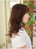 ◆小顔ロングレイヤーカット/フレンチレイヤー/ピンクブラウン