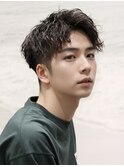 大人の色気アップバングショート◎ツイスパツーブロック20代30代