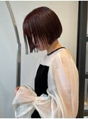 切りっぱなしボブ ショートボブ 前髪カット ストレート