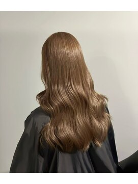 ノー バイ イオエ 西梅田(no. by ioe) ブリーチなしカラー/髪質改善/ミルクティーベージュ/小顔へア