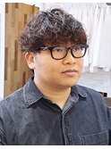 無造作パーマ　シャドウパーマ　メンズパーマ