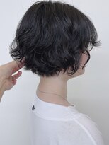 モリオフロムロンドン 原宿本店(morio from London)&nbsp;【morio原宿】ゆるふわパーマ ショートボブパーマ 黒髪 前髪無し