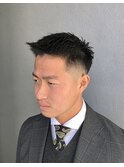 ワイルドアップバングかき上げフェード