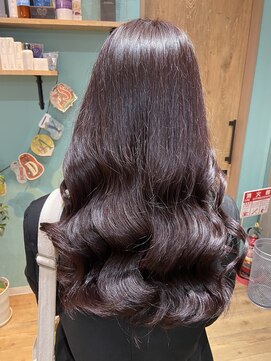 ミラシィ 稲毛(Mirashy) バージン毛でもブリーチなしで可愛いパープルブラウンに大変身！