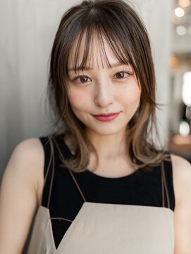 ケアリー 成増(Carelly) 大人かわいい前髪セシルカットココアブラウンフリンジウェーブ