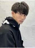 ソフトツイストパーマ刈り上げマッシュツーブロショートレイヤー