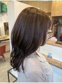 大人ガーリー チョコレート モードヘア ハイライト[調布/国領]