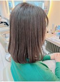 白髪ぼかし ハイライト ボブ