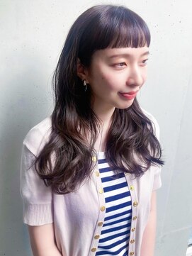 ローランド(Rowland) アッシュブラウン / 暗髪ロング / 眉上ぱっつん /ショートバング