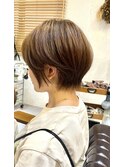 ショートボブ髪質改善スクールカット白髪ぼかしハイライト