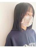 切りっぱなしだけど毛先重たく見せないストレートヘア/ミナ