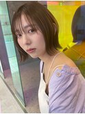 韓国前髪顔周り×切りっぱなしボブ【心斎橋/髪質改善】
