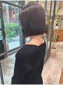 透け感暗髪カラー